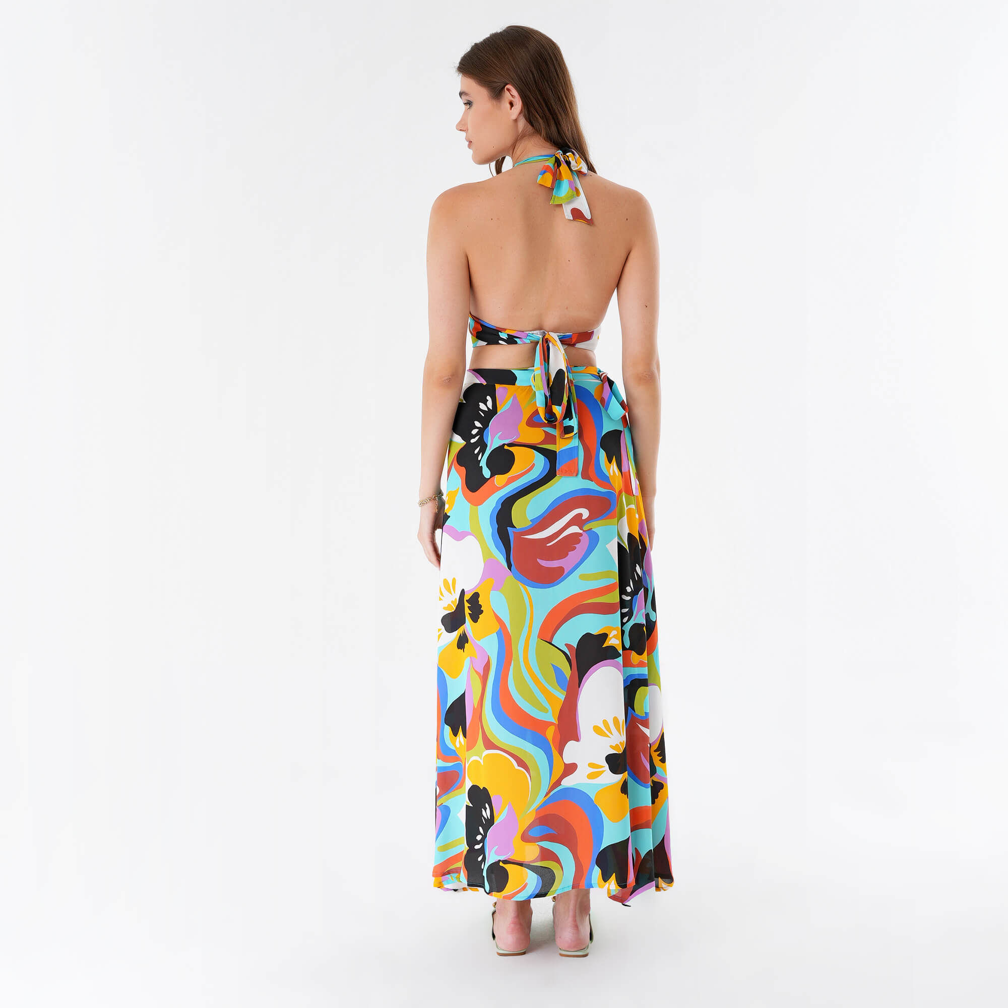 Etro - Abstract Printed Gonna Mare Wrap Maxi Skirt & Top IT44